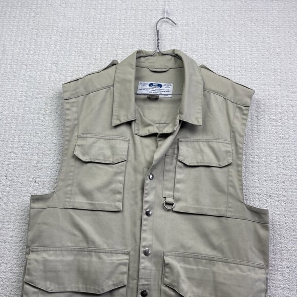 VTG 90s Tilley Safari Hunting Excursion Utility Vest Mens L Photography Canada - Picture 9 of 14